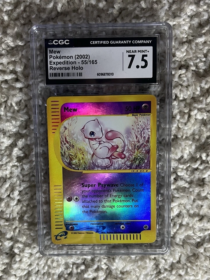 Mew Reverse Holo CGC 7.5 Pokemon WOTC 2002 Expedition e-Reader 55 Low POP 15 - Image 3 of 4