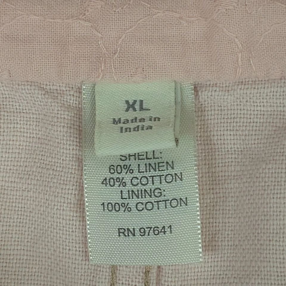 CHAQUETA BLAZER MUJER J. JILL ALGODÓN LINO MANGA LARGA TALLA XL BOLSILLOS ABOTONADOS Foto 3 de 4