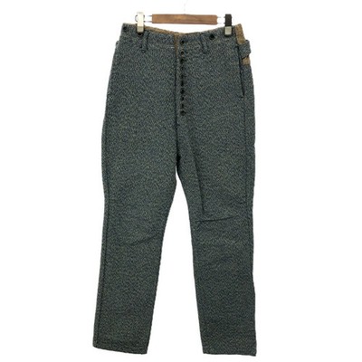 KAPITAL Tweed Pants XS Blue Men's Suspender Button Used
