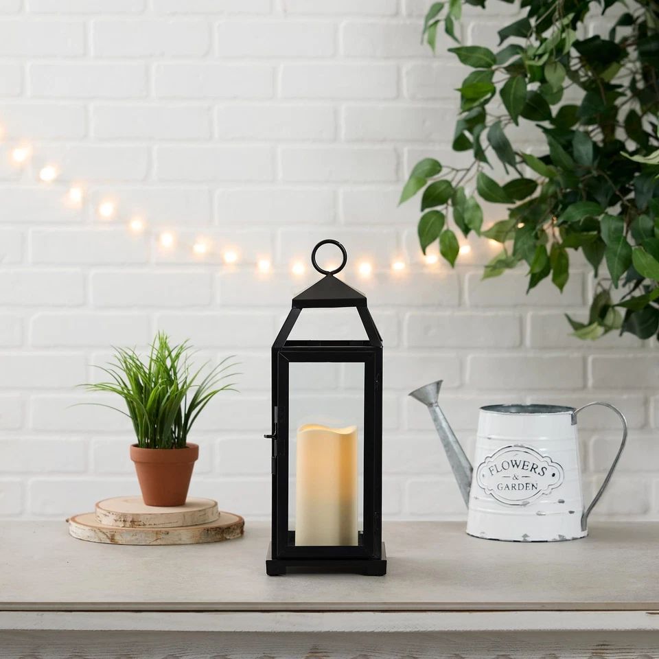 Zingz & Thingz Traditional Black Candle Lanterns, Decorative Light Home Decor, - Image 4 of 4