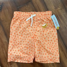 Cat and Jack Boys Swim Trunks Size XS 4/5 Orange