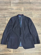 roy robson guabello luxury blazer wool navy men sz26 two button