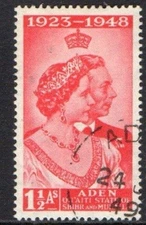 Aden, Quaiti State Shihr Mukalla 1948 1949 Royal Silver Wedding 1½a SG 14 used