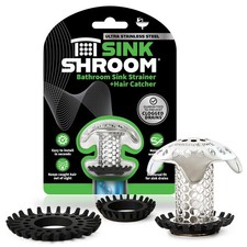 SinkShroom Ultra Revolutionary Bathroom Sink Drain Twin, Stainless Steel 