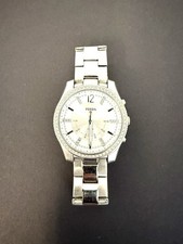 Fossil Hybrid NDW4K Smartwatch Silver/Stainless Rhinestone Watch AS IS - READ
