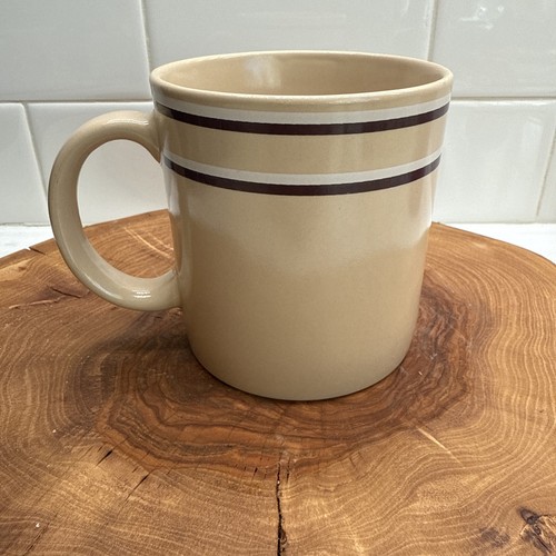 4-JMP Chromatics Stonewear Cups Mugs Vintage striped coffee Blue Pink Tan - Picture 11 of 18