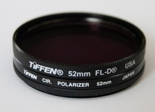 2 Tiffen 52mm Filters: Circular Polarizing and F-DL
