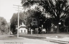 Railroad Station, Cornwall Bridge CT Vintage Reproduction Postcard
