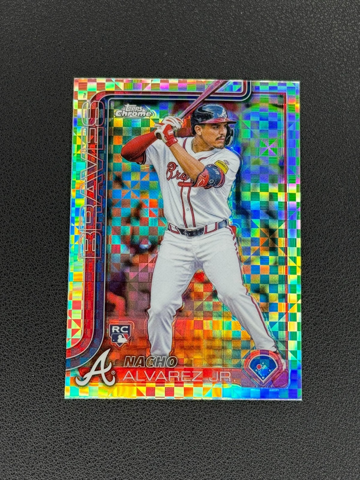 2025 Topps Chrome - NACHO ALVAREZ JR #75 - X-Fractor Refractor Rookie RC Braves