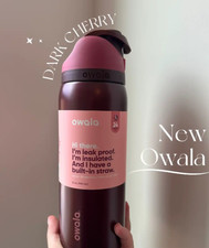 Black Cherry Owala FreeSip 32 oz Water Bottle Stainless Steel Cup Gifts NWT 2025