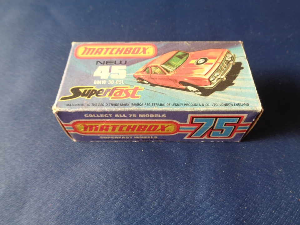 MATCHBOX COLLECT ALL 75 MODELS  SUPERFAST LESNEY BMW 30 CSL NUMERO 45 - Immagine 2 di 4