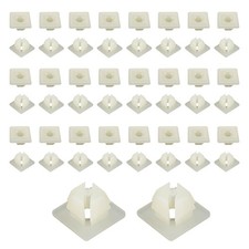 VCYOPN 50 PCS License Plate Nylon Screw Inserts, Sturdy Car Front White