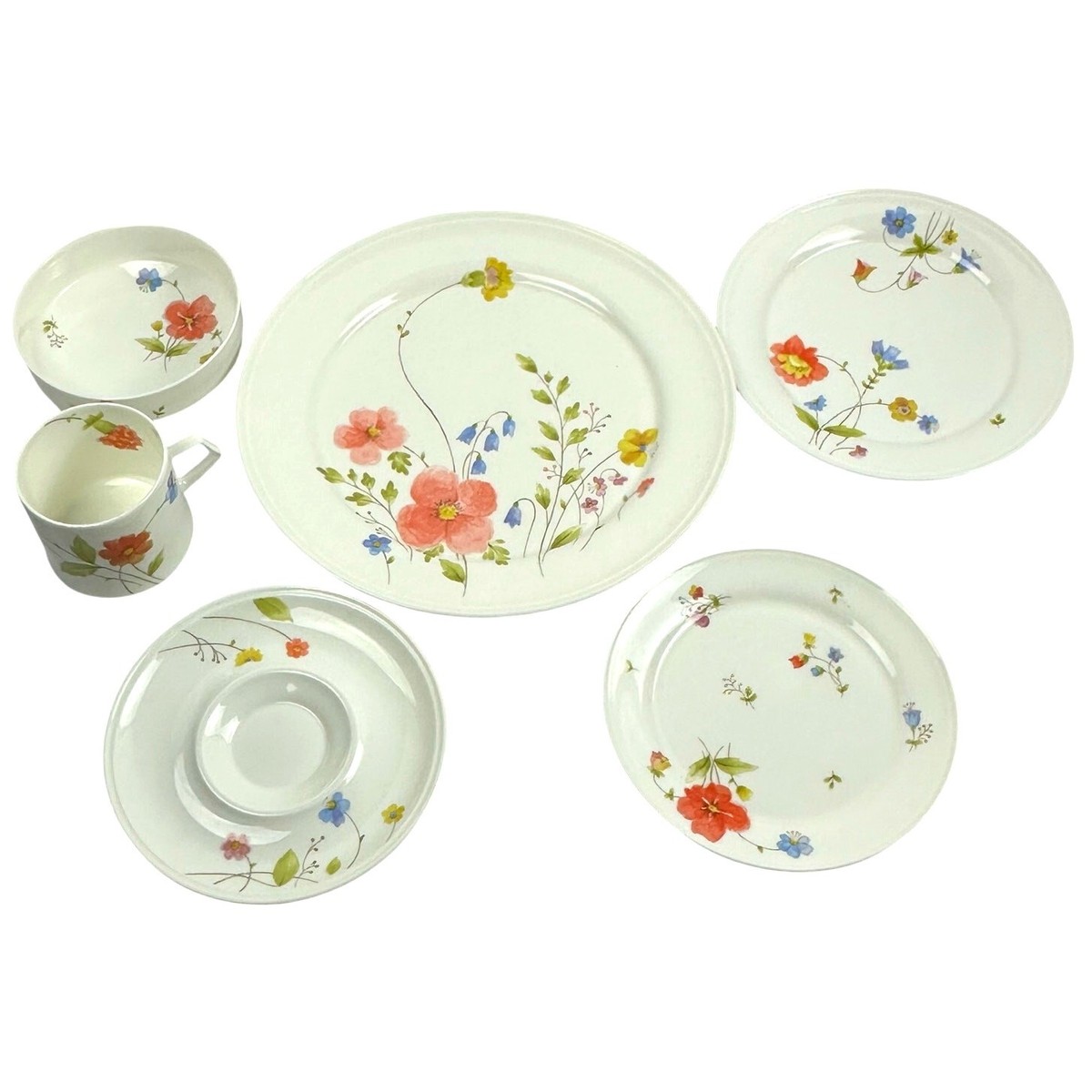 ボーンチャイナ　MIKASA カップ　フルーツ皿　6客セット　新品未使用　レア Mikasa Bone China Japan 1974-1996 Retired 'Just Flowers' 6-PC
