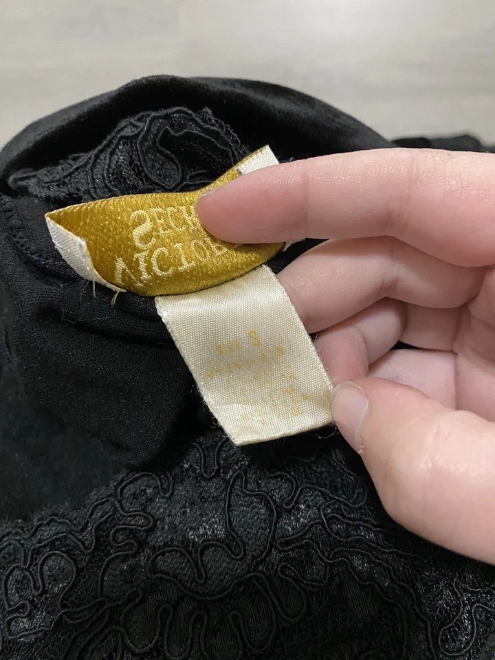 Body de Terciopelo Victoria’s Secret Etiqueta Dorada Vintage Años 90 Encaje Bruja Gótica S-L  Foto 4 de 4