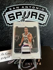 Manu Ginobili 2025 Panini Noir  Icon Materials /15 #IM-GIN 3 Color Patch