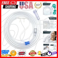 7Ft Soft Adult Oxygen Nasal Cannula 5-Pack - Curved Prongs, Crush-Resistant T...
