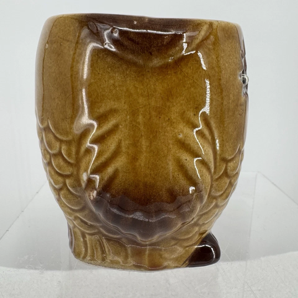 Taza de café vintage años 70 búho aprox 3,75" ojos googly acción de gracias otoño hecha a mano Foto 2 de 4