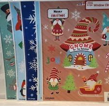 Holiday/Christmas Window Clings-5 Sheets- 65 Clings