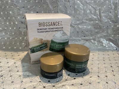 NEW Biossance Skinstant Transformation Squalane Repair & Eye Cream Duo NEW