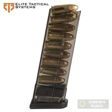 ETS GLOCK 43 G43 9mm 9-Round Magazine Carbon SMOKE SMK-GLK-43-9 FAST SHIP
