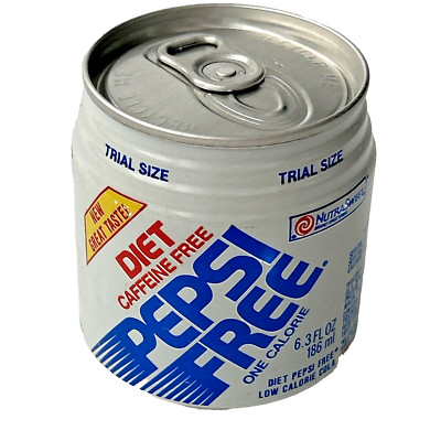 RARE 1980's Diet Pepsi Free Soda Trial Size Can-Referenced in Back To The Future