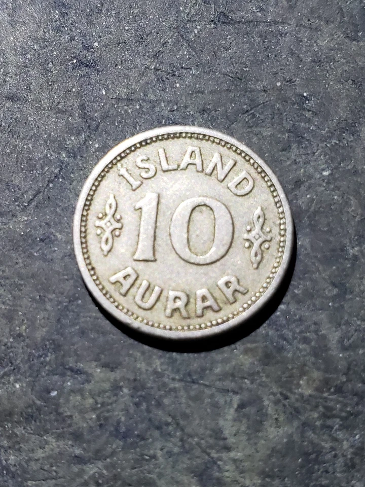1933 Iceland 10 Aurar Coin ****KEY DATE LOW MINTAGE **** - Image 2 of 2