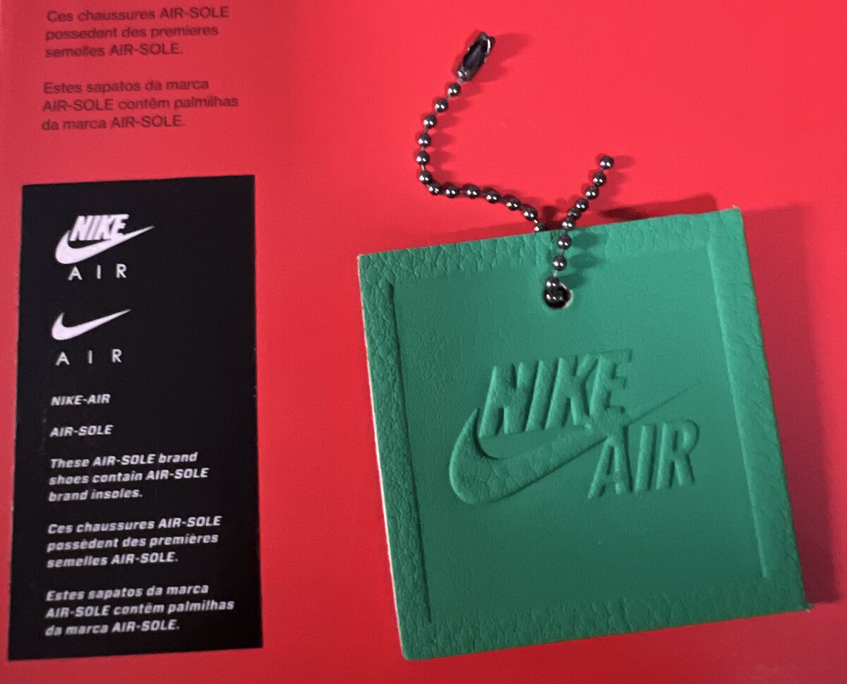 Rare Nike Air Jordan 1 Lucky Green Tag Hangtag Key Chain Rare Nike Air Jordan 1 Lucky Green Tag Hangtag Key Chain