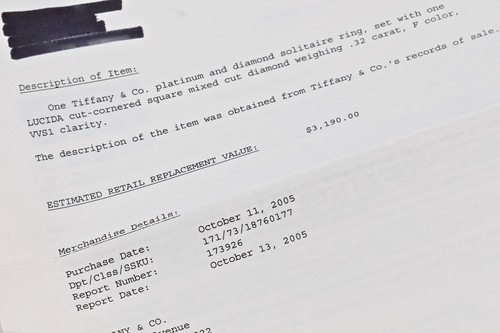 Tiffany & Co. Anello di fidanzamento con diamanti platino Lucida 0,32 carati taglia 5 - Foto 14 di 14