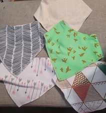 baby bandana bibs Organic Set Of 5