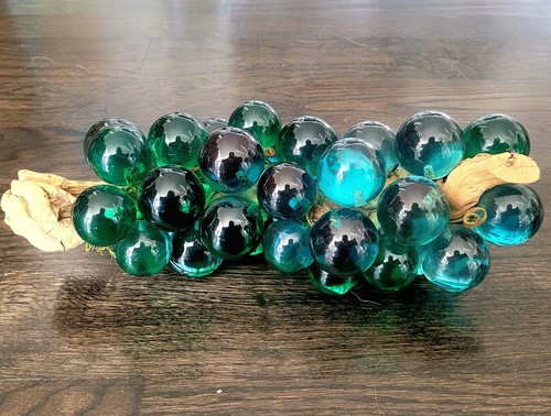 Gran ramo de uvas Lucite vintage en madera a la deriva único retro años 60 70 - Imagen 9 de 12