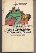 THE BARON ON BOARD ~ MAGNUM 75193 1964 JOHN CREASEY (LARGE PRINT EASY EYE)