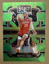 2024 Select WNBA Brittney Sykes /75 Neon Green Prizm Concourse #3 Mystics