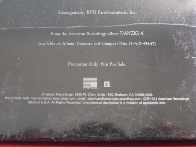 DANZIG 4 I DON'T MIND THE PAIN EDIT/ALBUMS PROMO CD SINGLE SEALED IN SLEEVE OOP Foto 4 de 4
