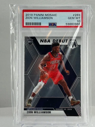 2019-20 Panini Mosaic NBA Debut Zion Williamson Rookie #269 RC PSA 10 GEM MINT