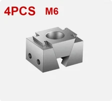4PCs Ok Fixture M6 Ok Clamp Machining Precision Center Steel Clamping Block CNC