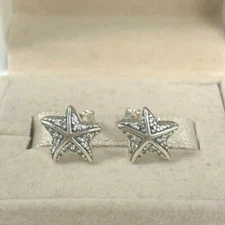 Brand New Genuine Pandora Silver Tropical Starfish Stud CZ Earrings 290748CZ