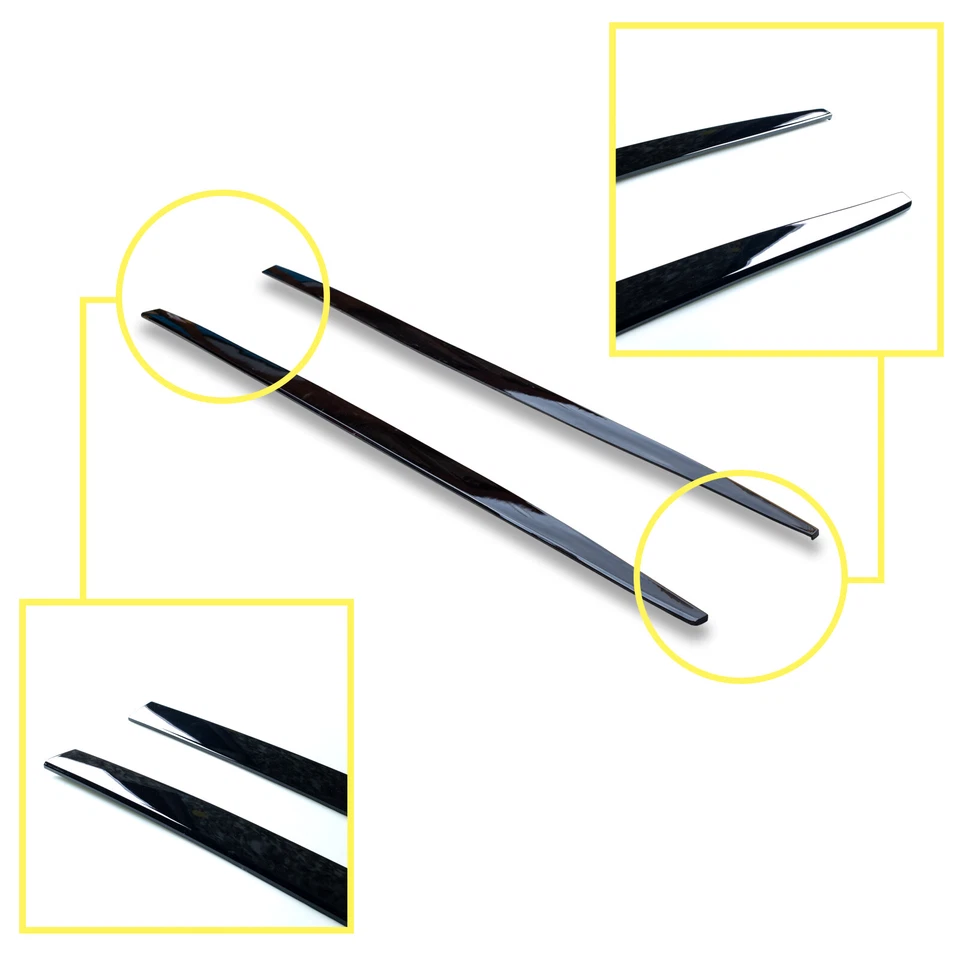 FYRALIP Negro Brillante Faldas Laterales Panel de Extensión Labio para Infiniti M35 M45 Salón - Imagen 2 de 4