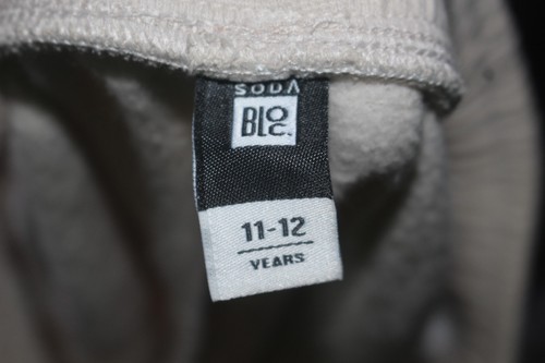 Bloc. Cream Colored Sweat Bottoms 11-12 years old - Picture 4 of 7