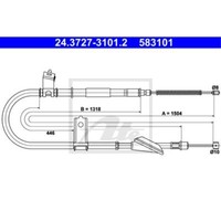 ATE Handbremsseil Bremsseil Hinten Links Passend FüR Hyundai Atos MX