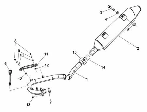 Collettori Aprilia per il sistema di scarico della moto