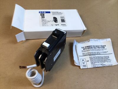 Eaton 30A Single Pole GFCI Circuit Breaker GFCB130 NEW IN BOX
