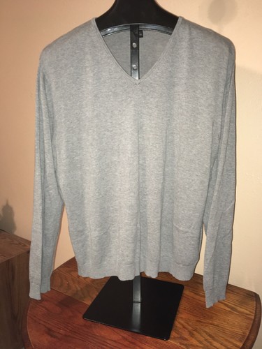 J. Ferrar MODERN FIT Herren Gr. XL grau gerippt Langarm Pullover Sweater Shirt