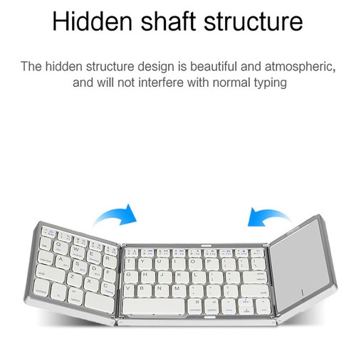 Foldable Mini Wireless Bluetooth Keyboard with Touchpad for celPhone/Tablet/iPad - Picture 5 of 9