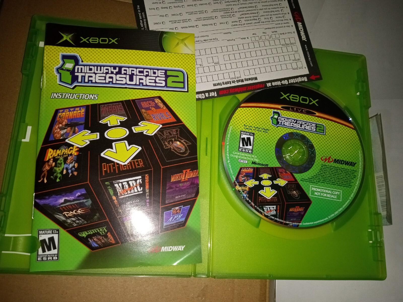 Midway Arcade Treasures 2 (Microsoft Xbox, 2004) complete with inserts ...