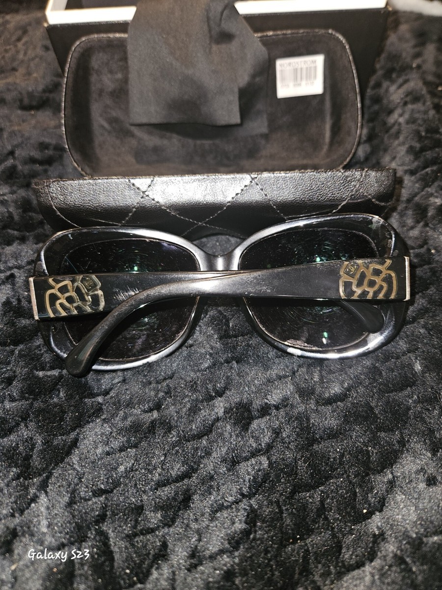 Chanel Sunglasses Vintage 5076-H oversized with camelia accents
