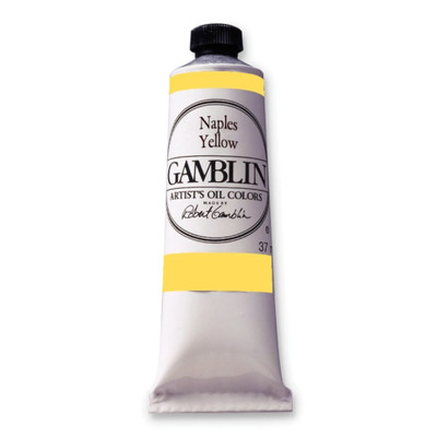 Gamblin Naples Yellow Hue Artist Oil Paint - 37ml (1.25 Oz) Tube, Professional Grade