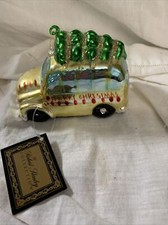 Robert Stanley Moterhome Glass Ornament Merry Christmas Tree Chabby Chic