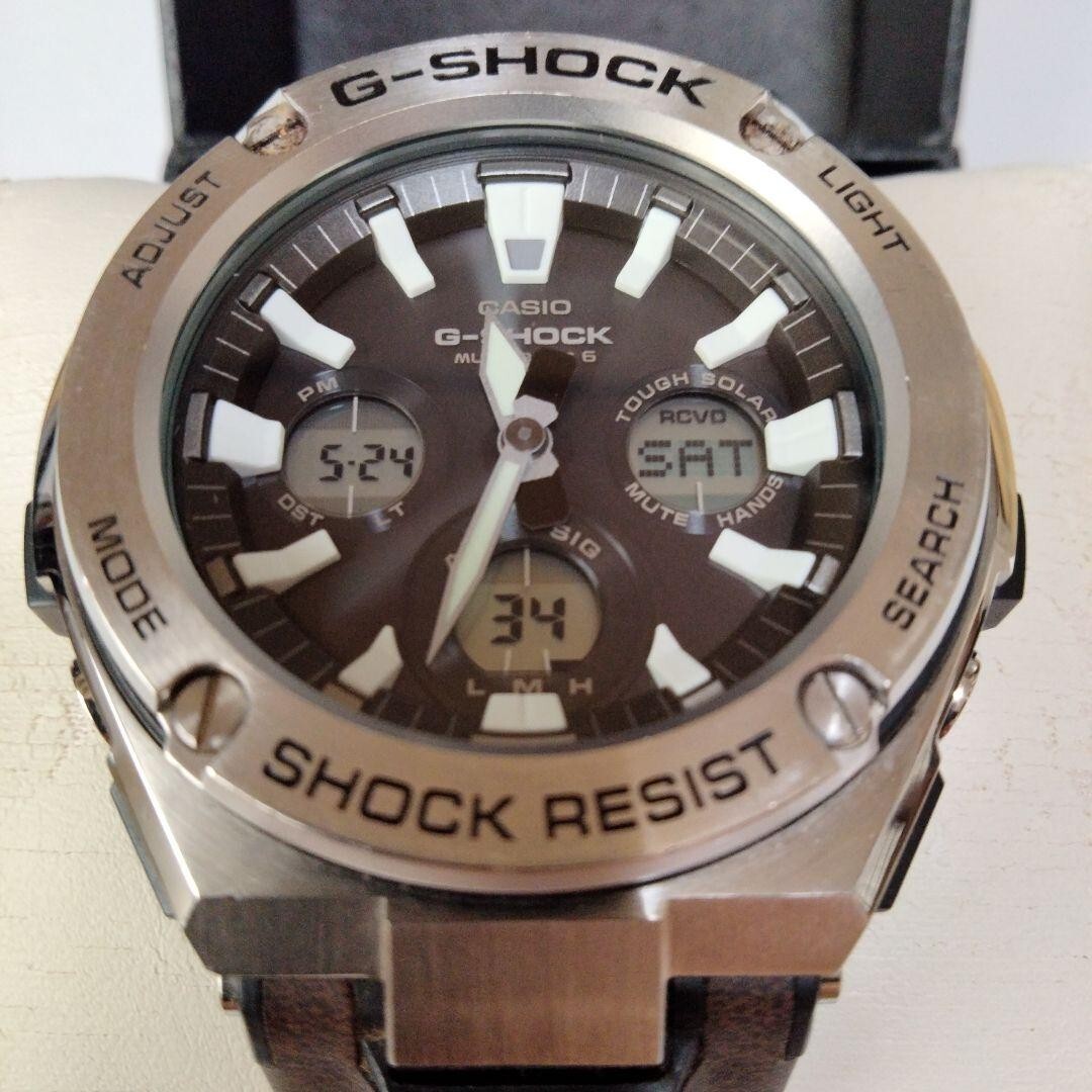カシオ　G-shock G-steel GST-W130L洗浄済み G-SHOCK CASIO カシオ ジーショック 電波ソーラー タフソーラー