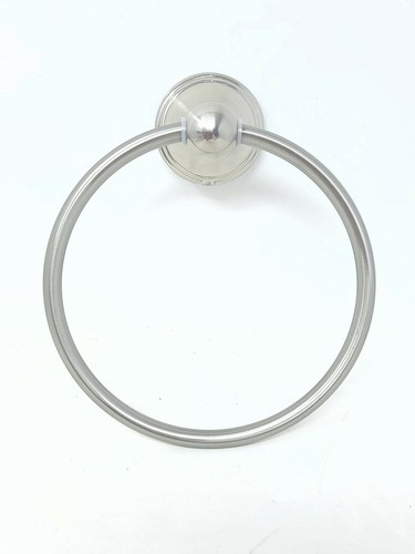 Satin Nickel Towel Ring 6" Diameter Holder - Wall Mounted, Bathroom & Kitchen - 第 1/7 張圖片