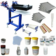 Updated 3 Color Floor Type Silk Screen Printing Kit Starter Hobby DIY Materials 